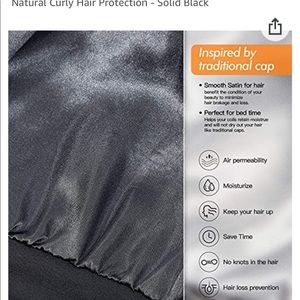 Satin Lined Hair Cover Sleep Cap